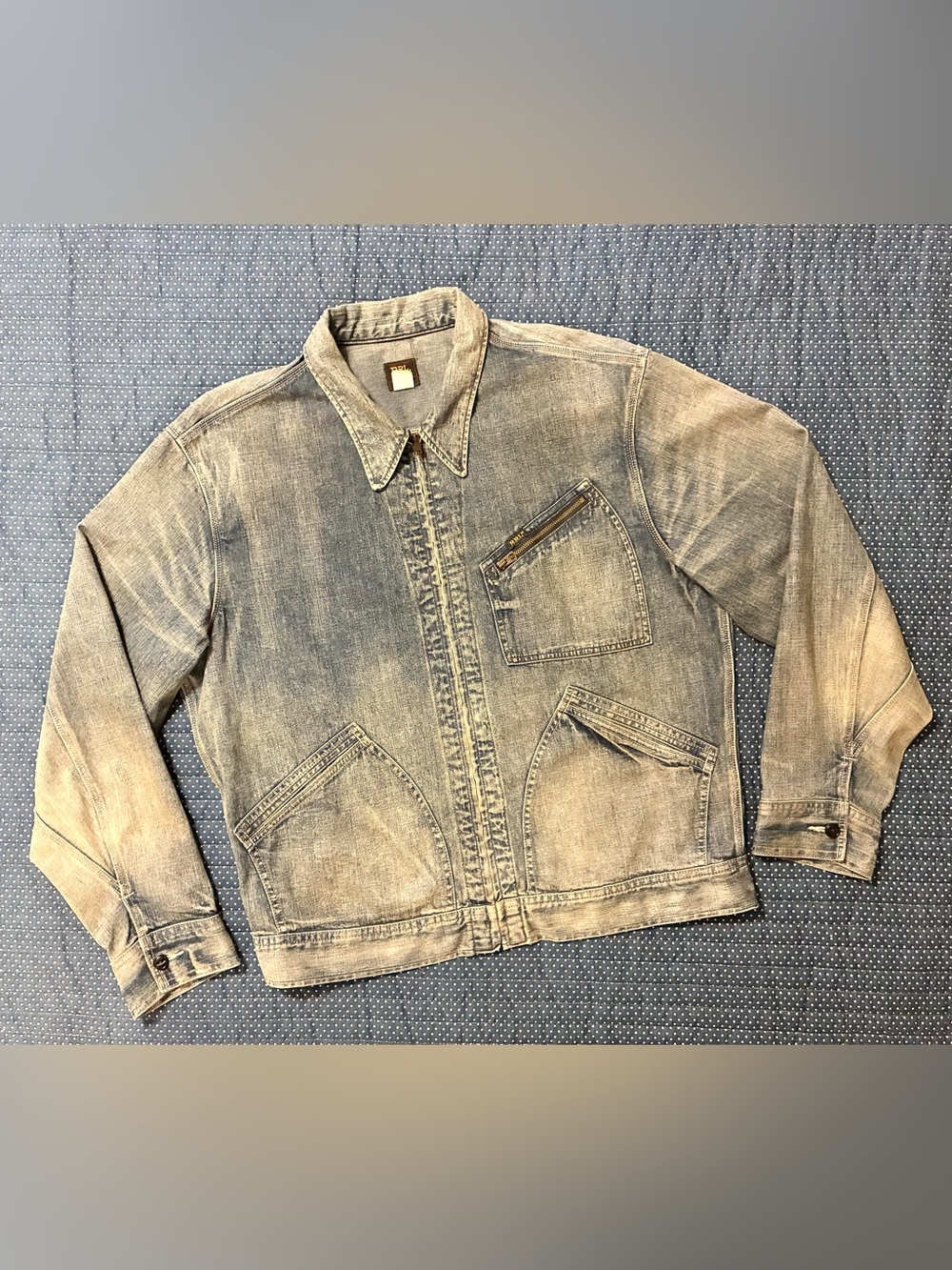 DOUBLE RL RALPH LAUREN RRL DENIM JACKET- MEN’S SIZE LARGE - Picture 3 of 11